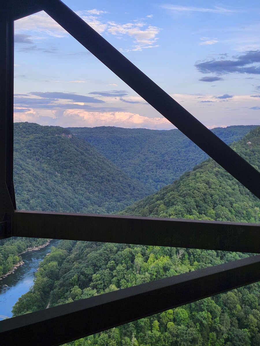 Panoramic mountain view from the bridge