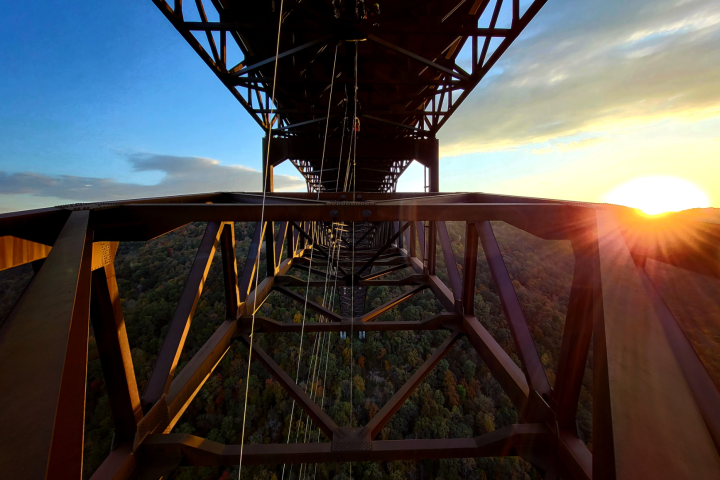 a bridge over a body of water